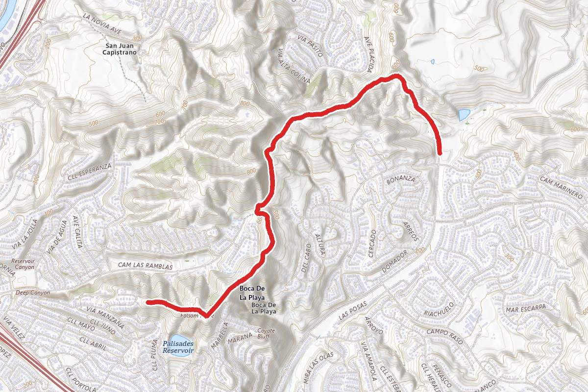 North Los Mares, Prima Desecha, and Las Ramblas Trail