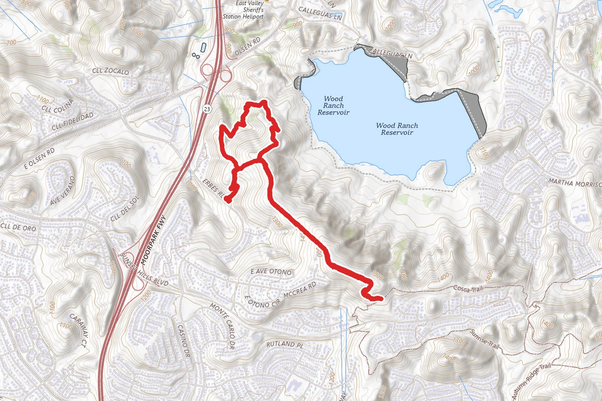 Sunset Hills Loop from Erbes Road Trailhead