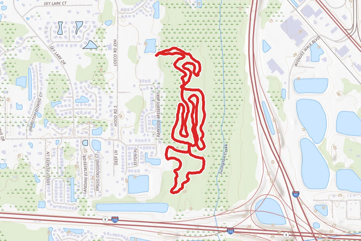 Losco Regional Park Red, White, and Blue Loop