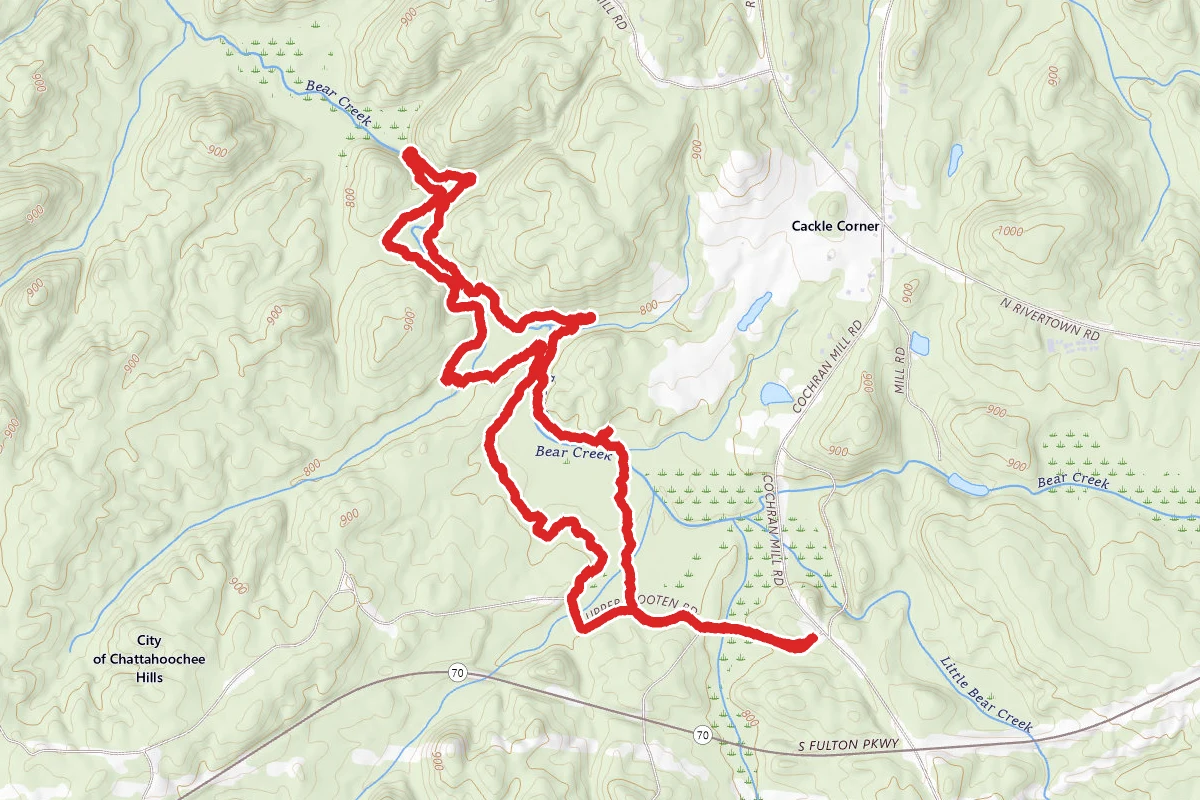 Henry's Mill Falls Trail to Bear Creek