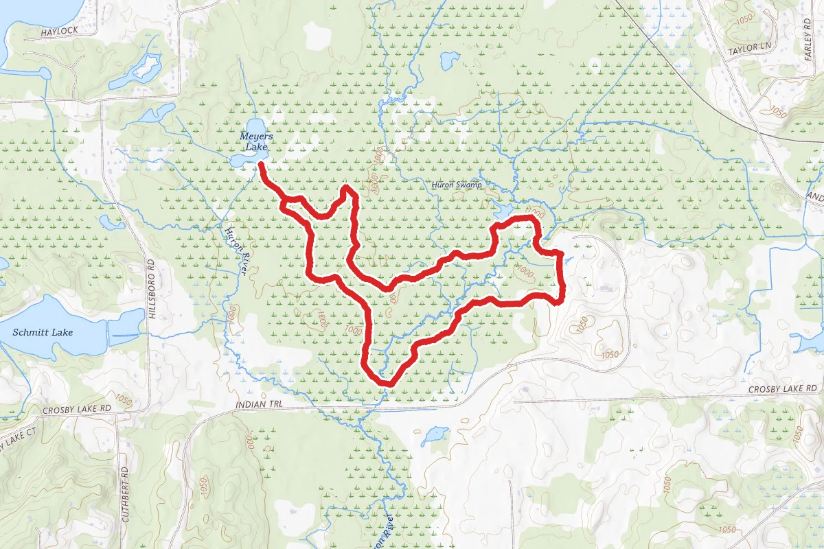 Woodland Trail to Timberland Lake