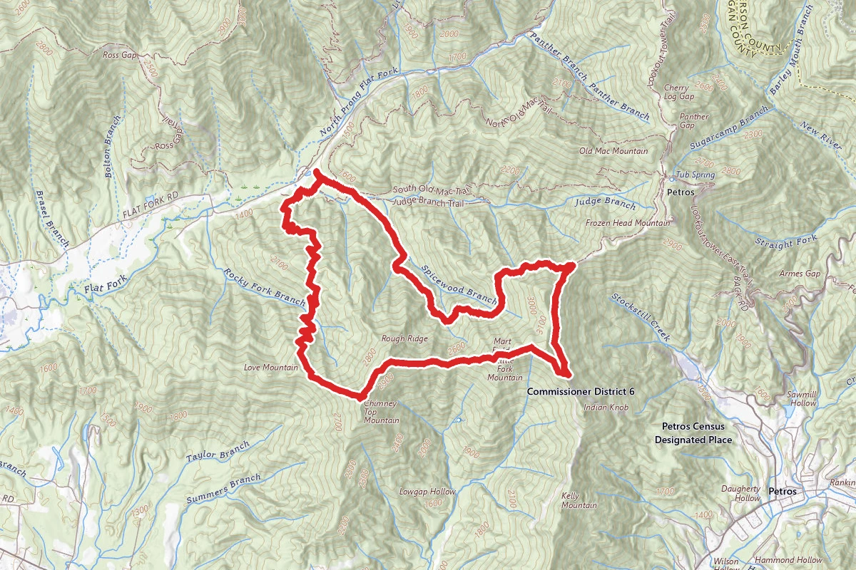 Chimney Top Mountain Via Spicewood Branch Trail