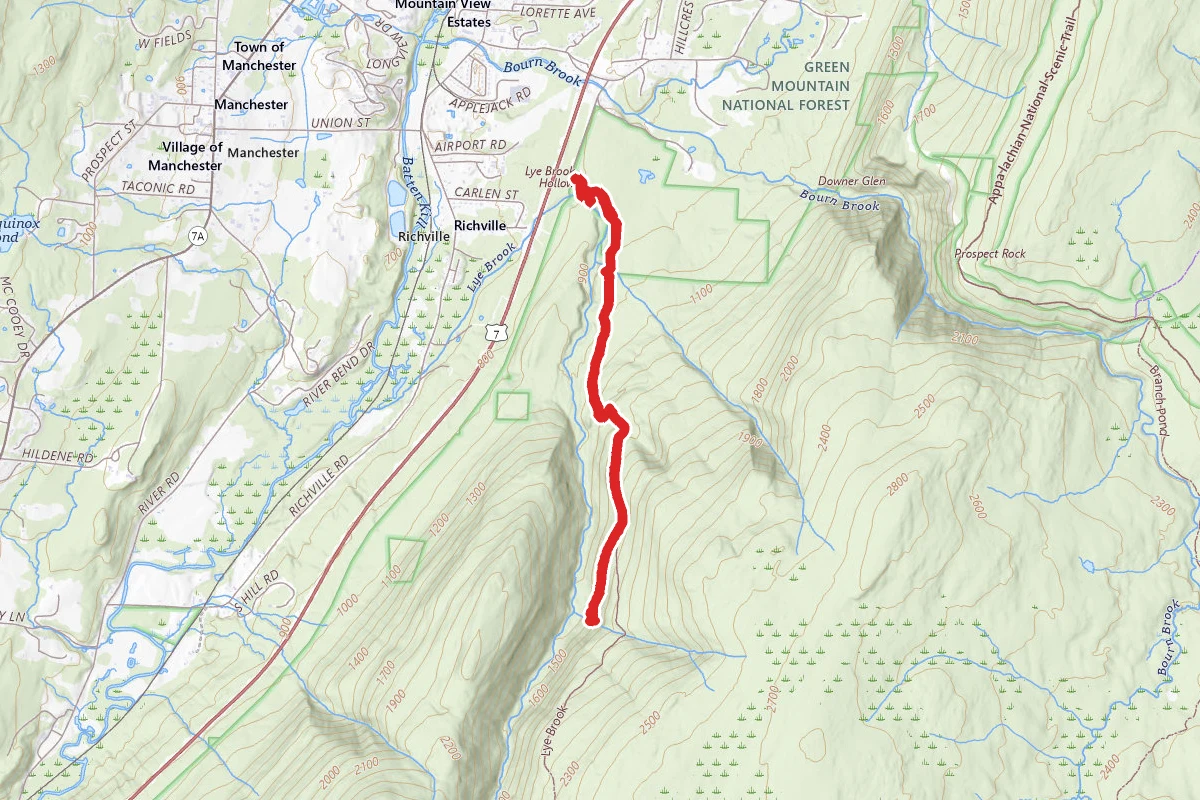 Lye Brook Falls Trail