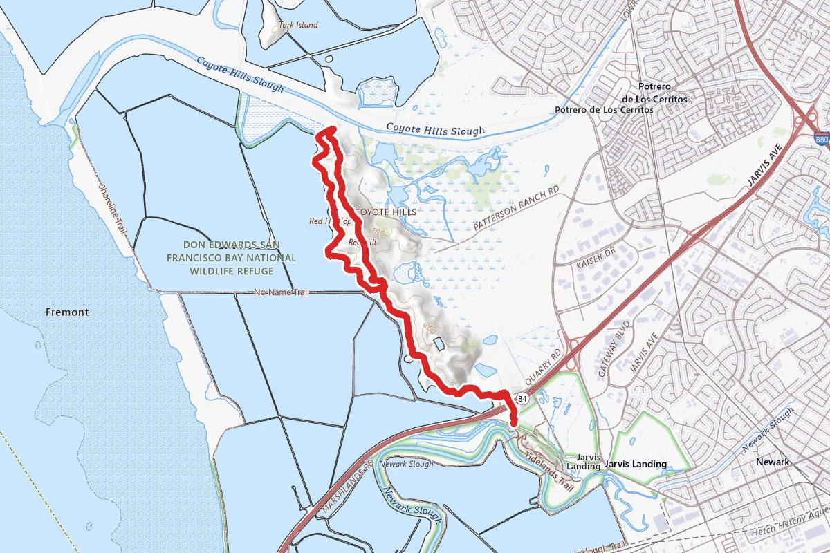 Apay Way to Bay View Trail to Red Hill Trail Loop