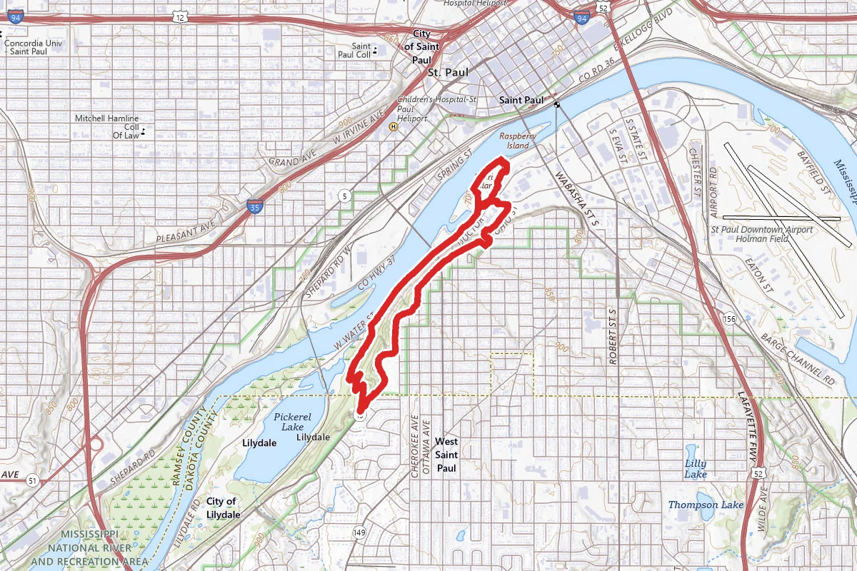 Harriet Island to Cherokee Bluffs