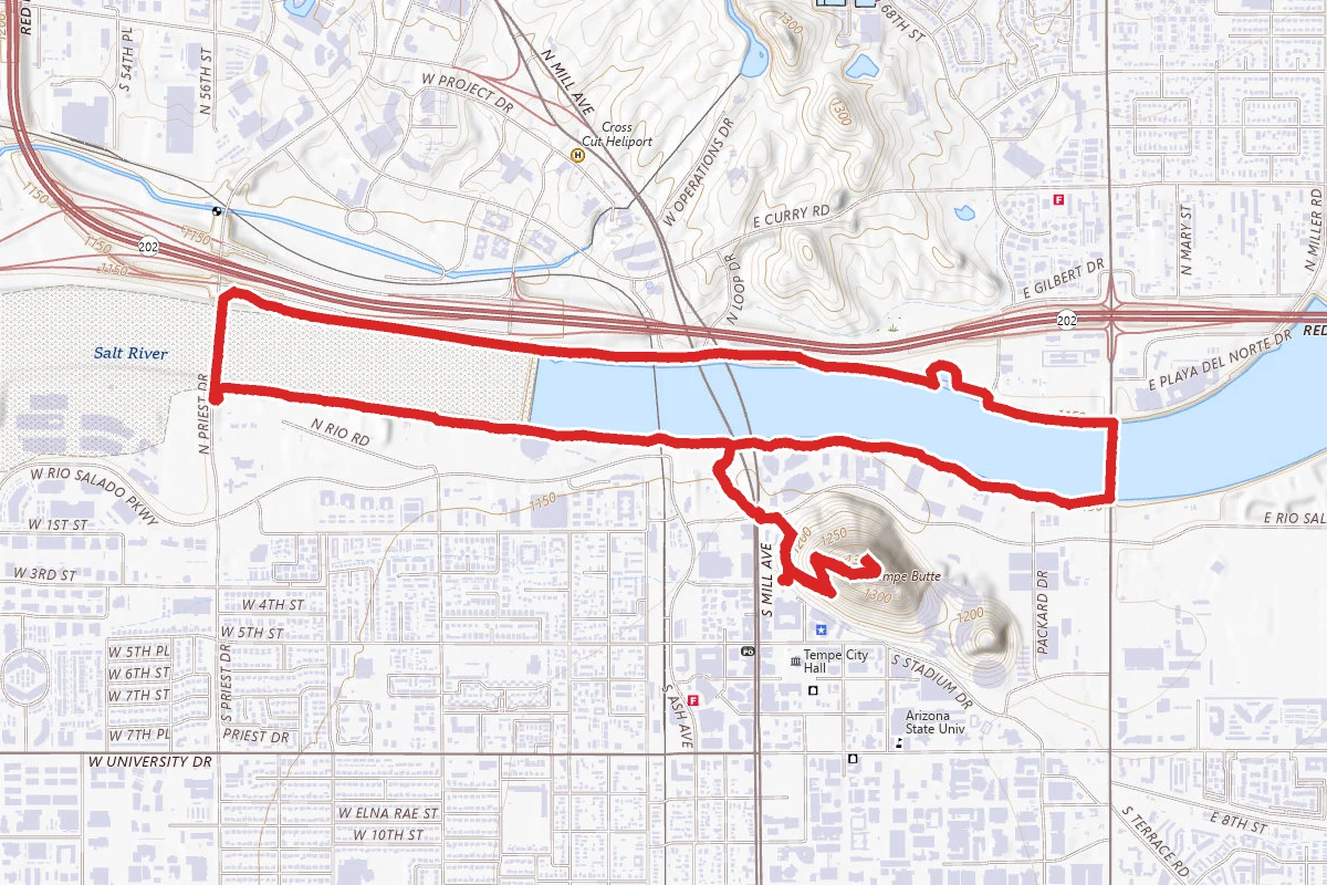 Hayden Butte And Tempe Town Lake Trail