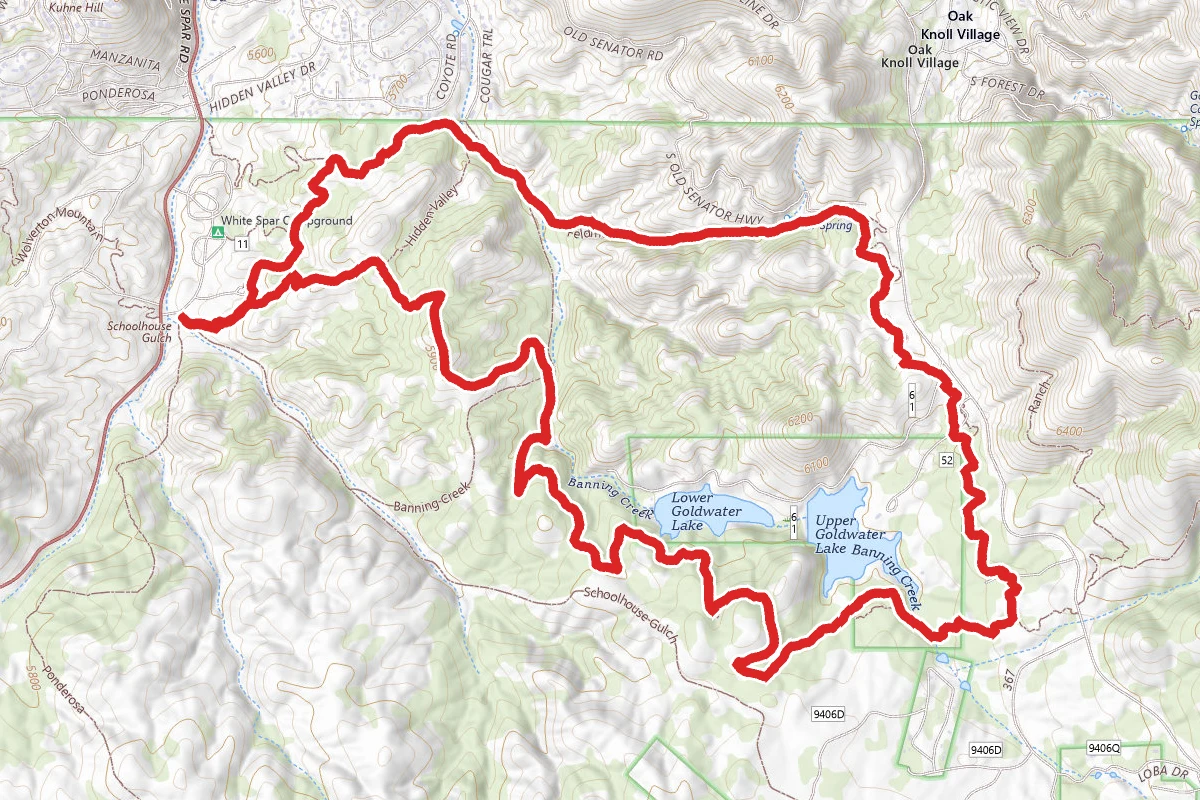 Goldwater Lakes Loop from White Spur