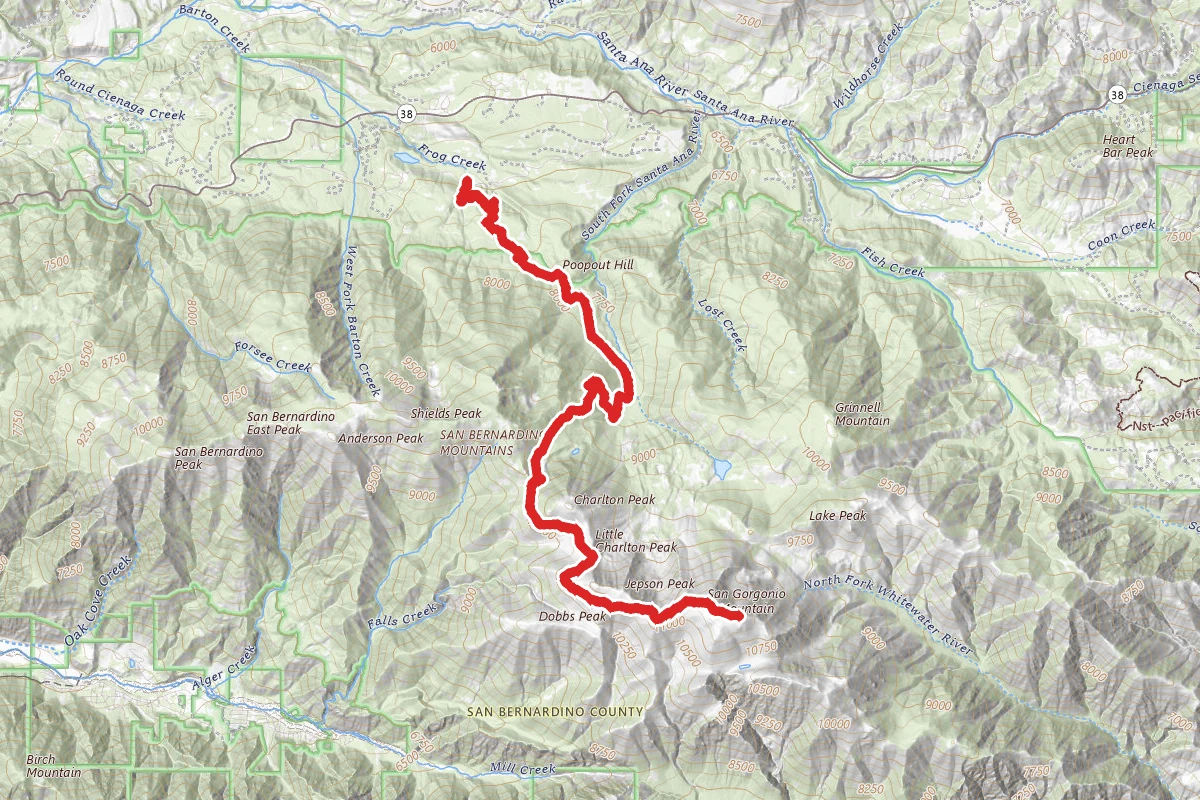 San Gorgonio Summit via South Fork