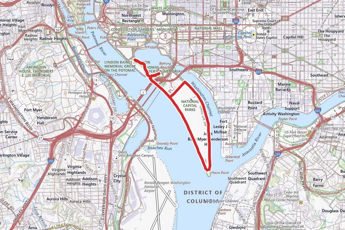 Tidal Basin and Hains Point