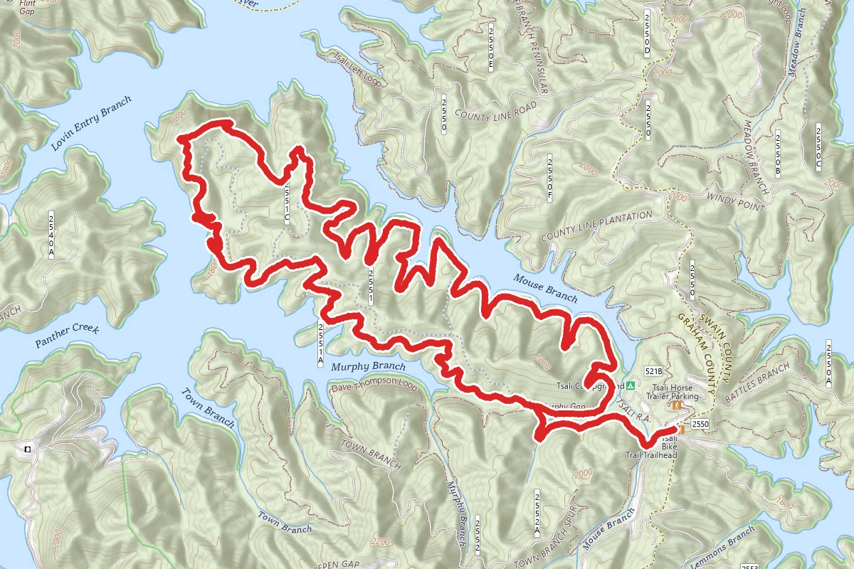 Tsali Mouse Branch Loop Trail with Overlook Loop