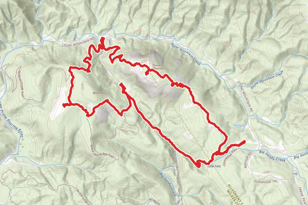 Stone Mountain to Cedar Rock Trail Loop