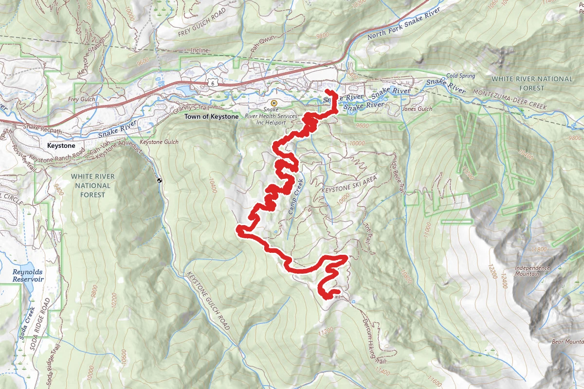 Keystone's Easy Mountain Biking Trail