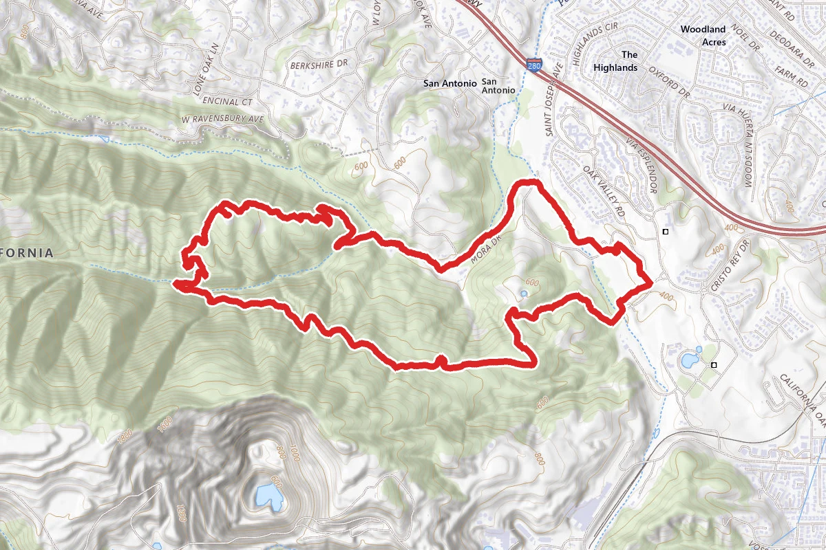 PG&E, Wildcat, High Meadow and Lower Meadow Trail Loop