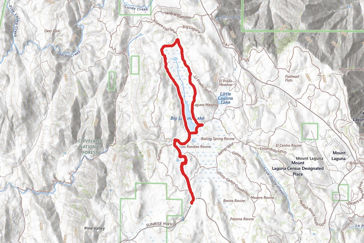 Big Laguna Trail from Sunrise Highway