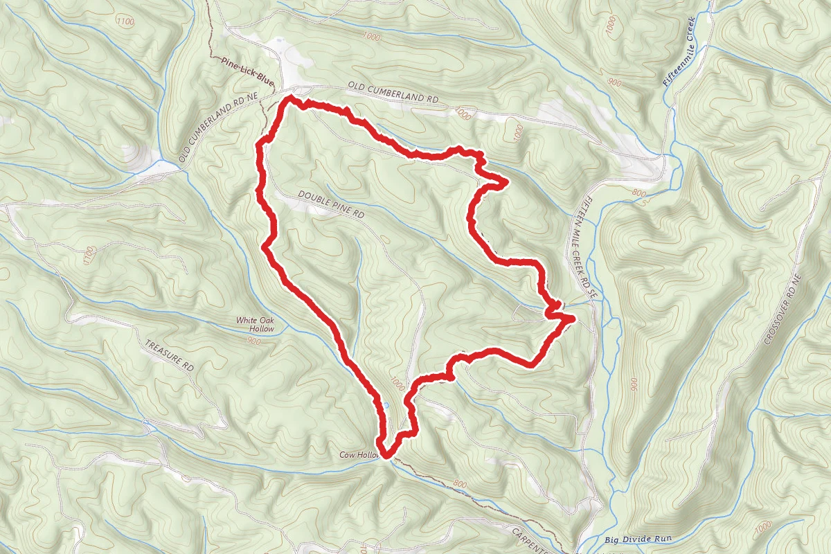 Twin Oaks Pine Lick Loop