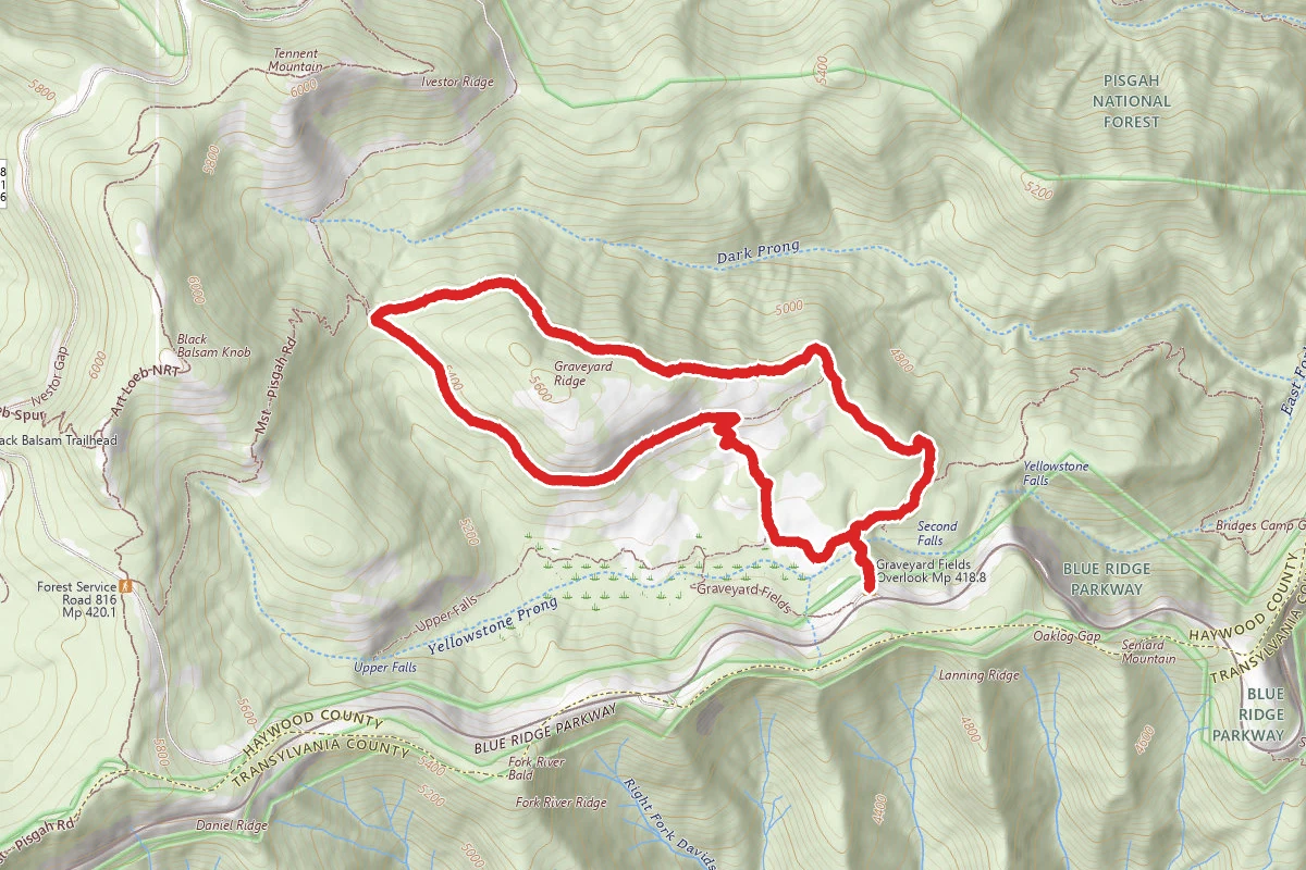 Graveyard Ridge Trail and Mountains to Sea Trail Loop