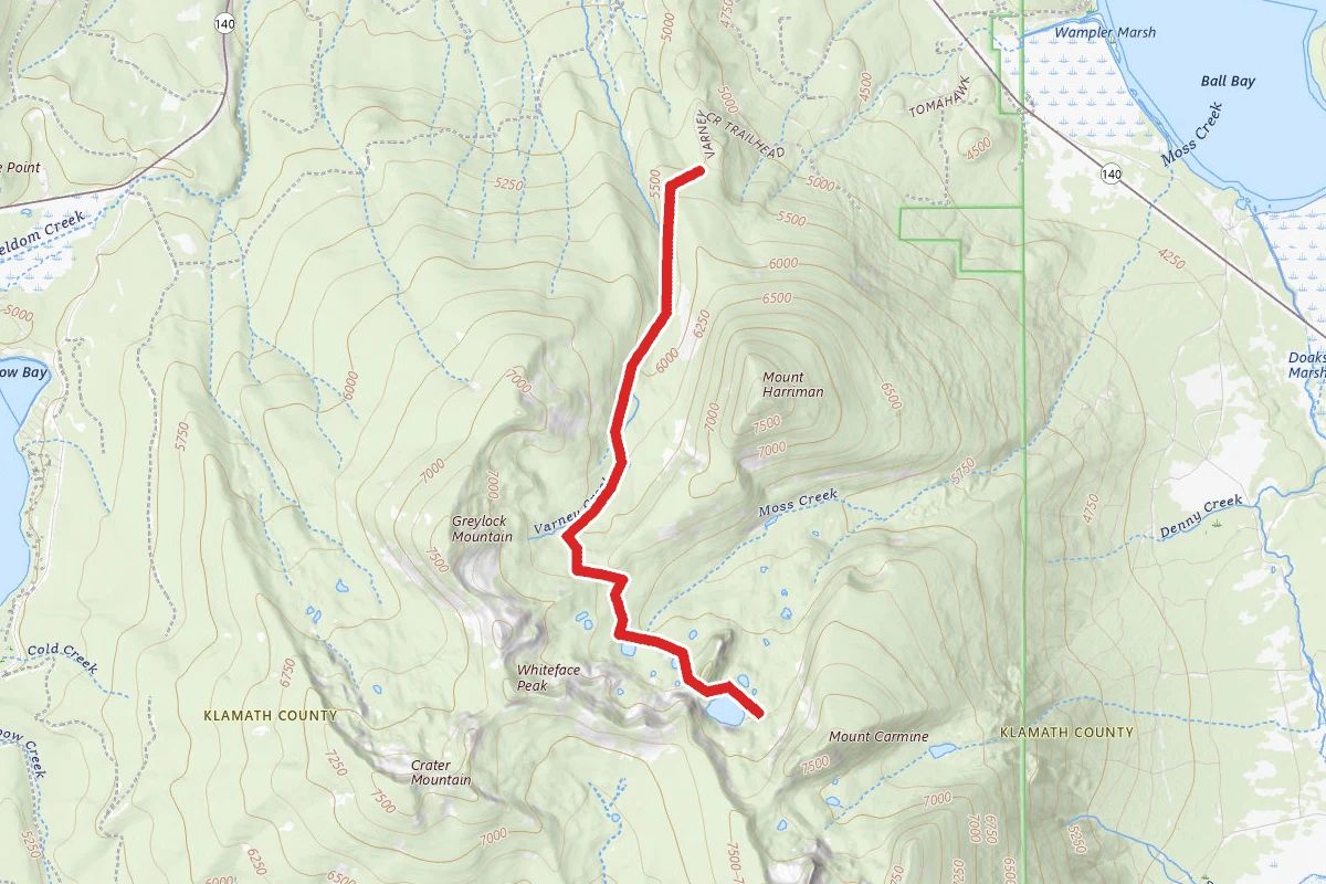 Varney Creek Trail to Lake Harriette