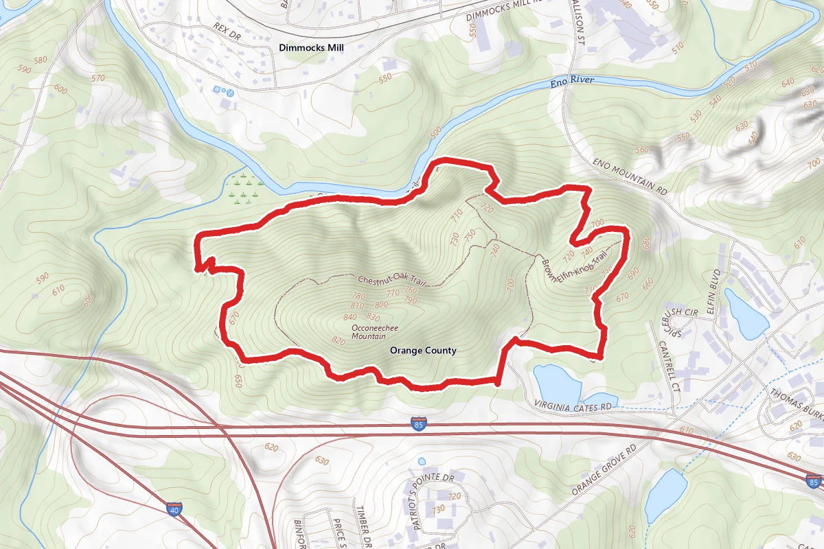 Occoneechee Mountain Loop Trail