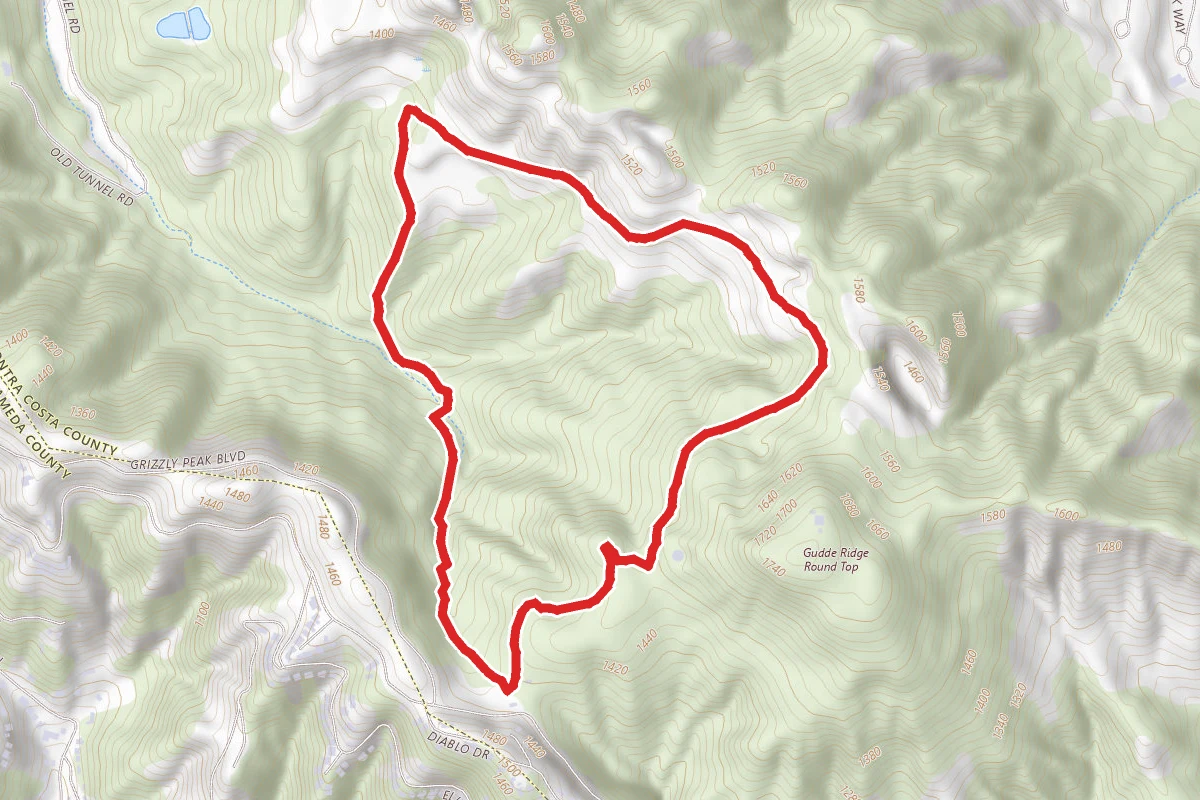 Round Top, Volcanic, and Bay Area Ridge Trail Loop