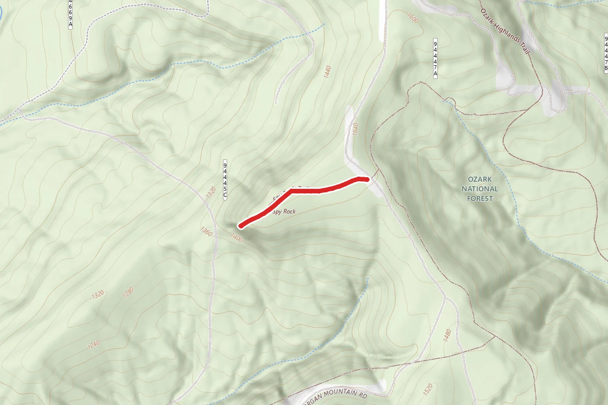 Spy Rock Overlook trail