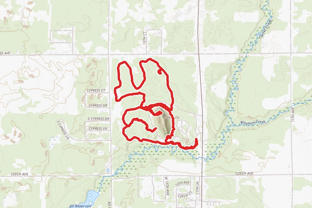Roche-A-Cri State Park Campground Trail