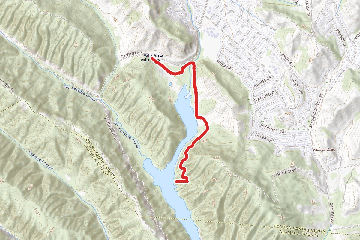 Kings Canyon to Upper San Leandro Reservoir