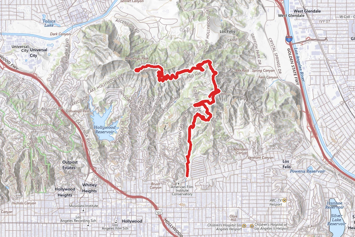 Ferndell Trail to the Hollywood Sign