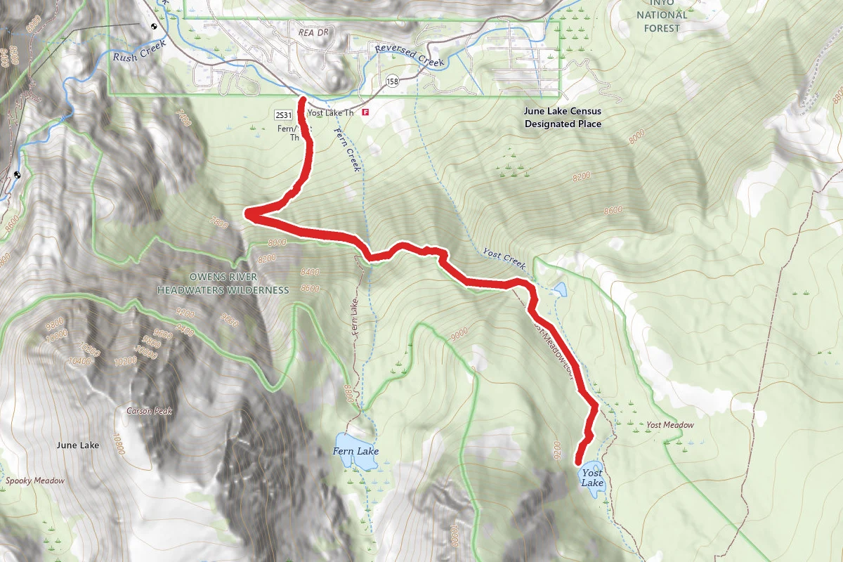 Yost Creek Trail to Yost Lake