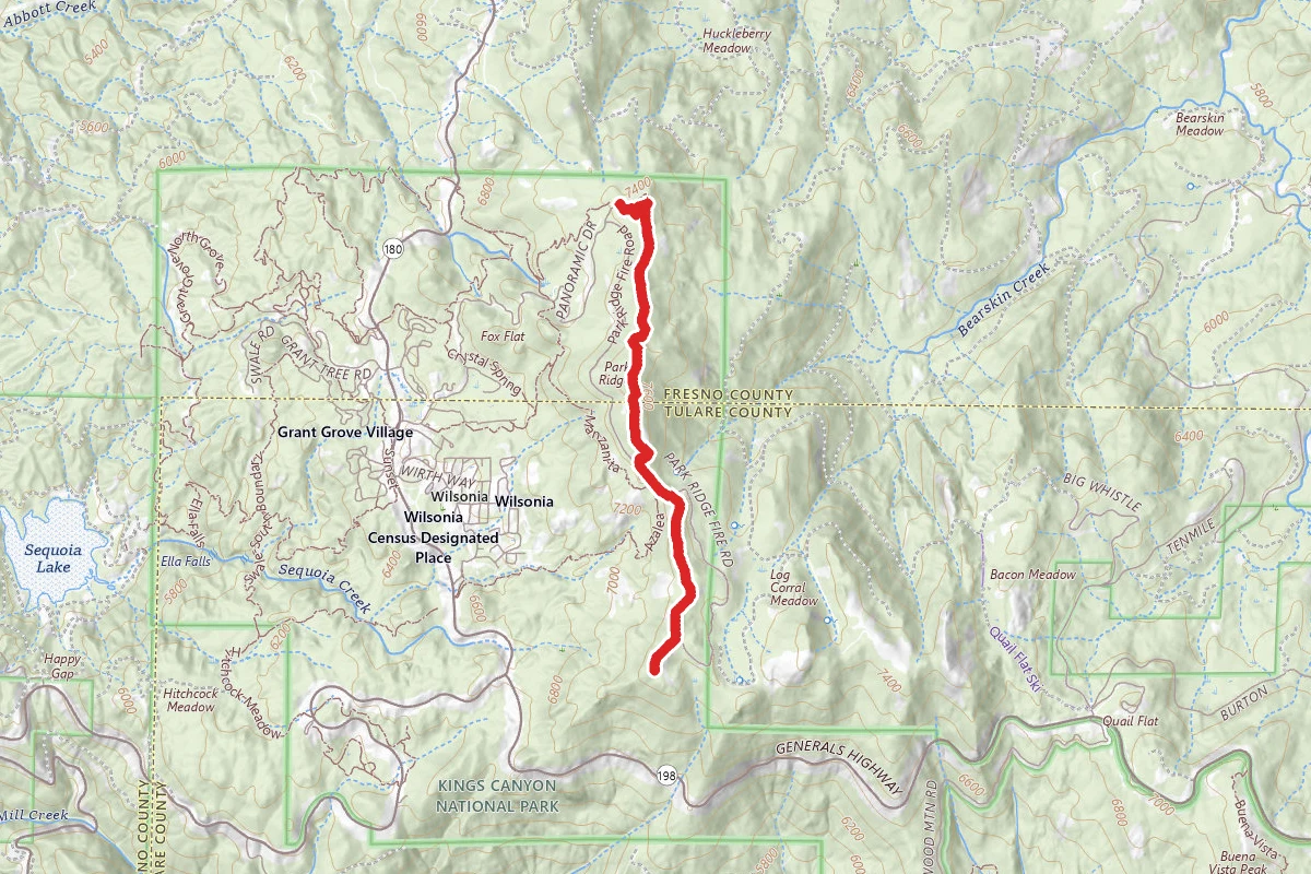 Park Ridge Trail Panoramic Point to Park Ridge Fire Lookout