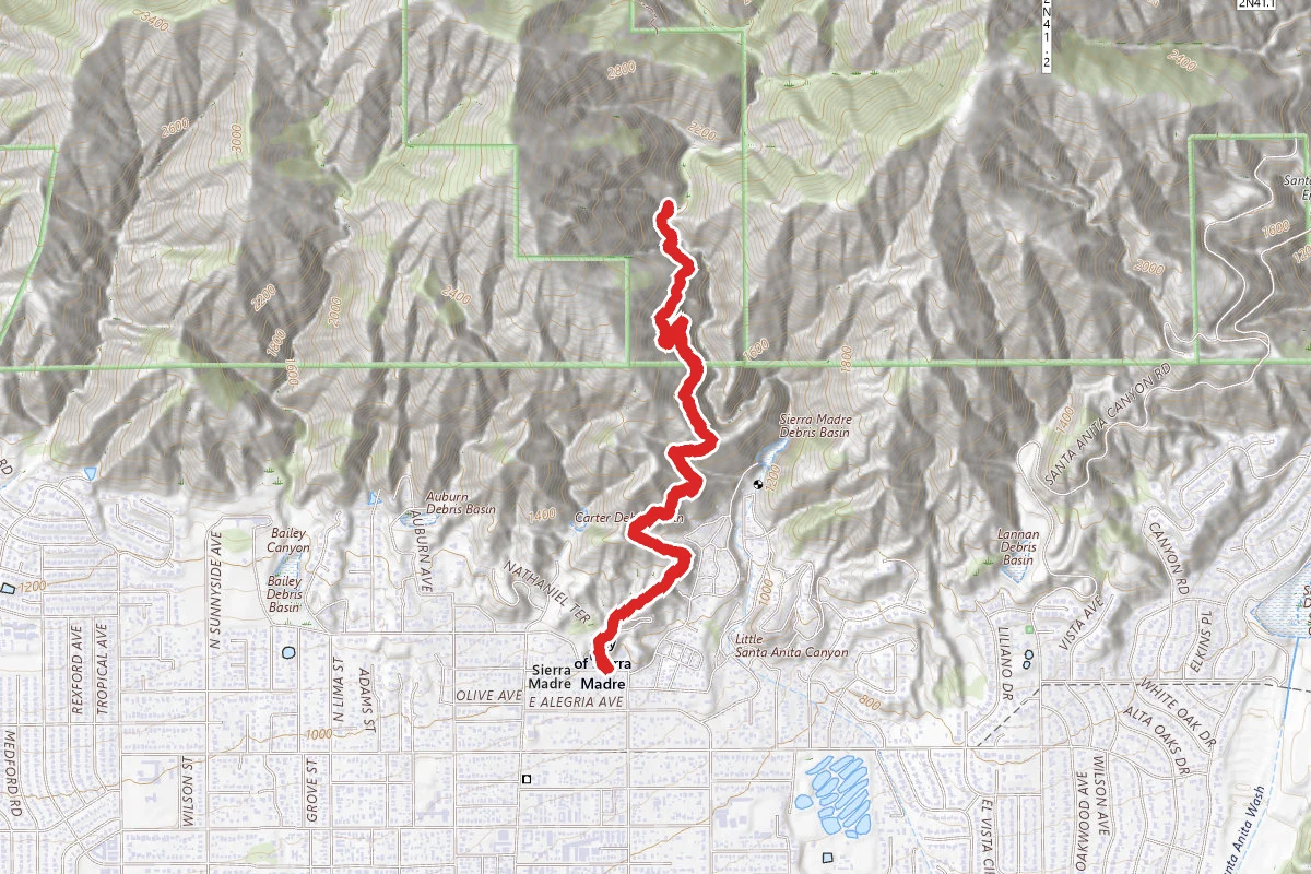 First Water via Mount Wilson Trail