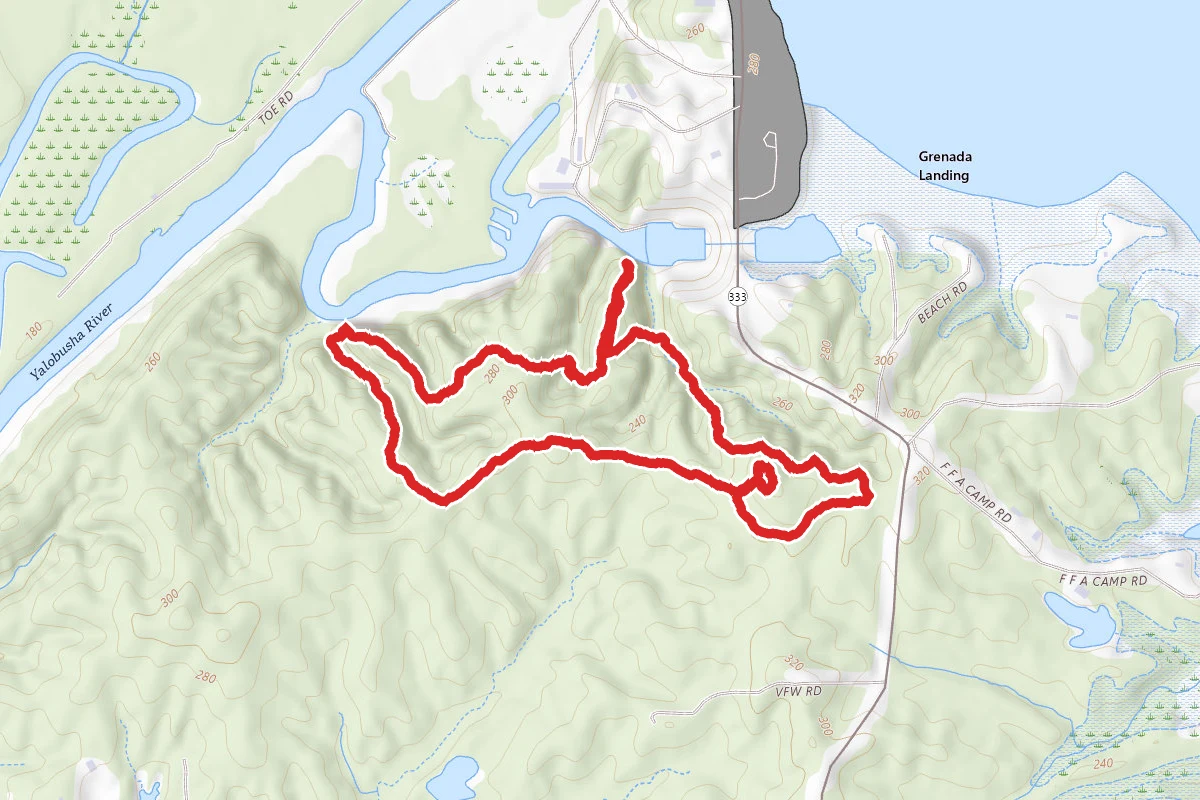 Lost Bluff Trail at Grenada Lake
