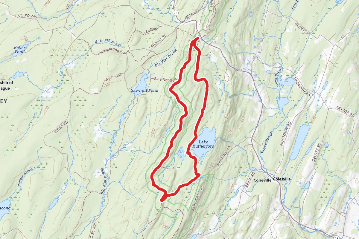 Iris Trail to Lake Rutherford via Appalachian Trail