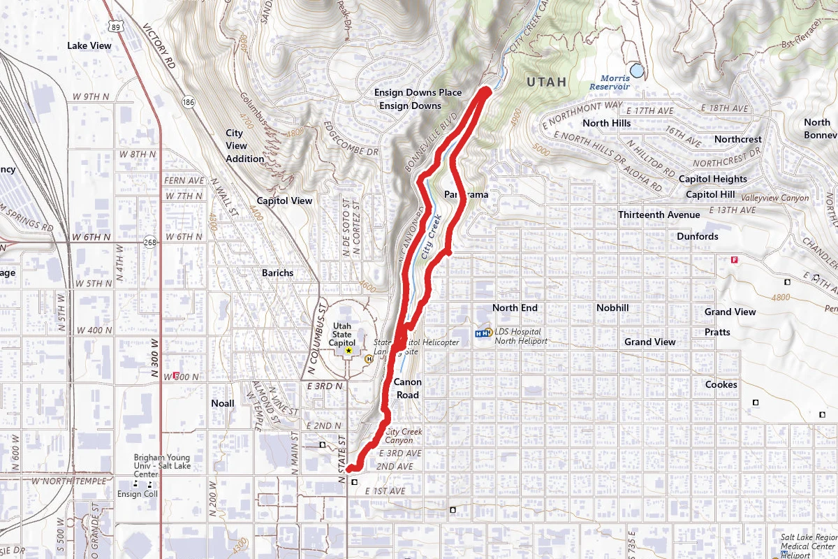 City Creek Park to Memory Grove Trail