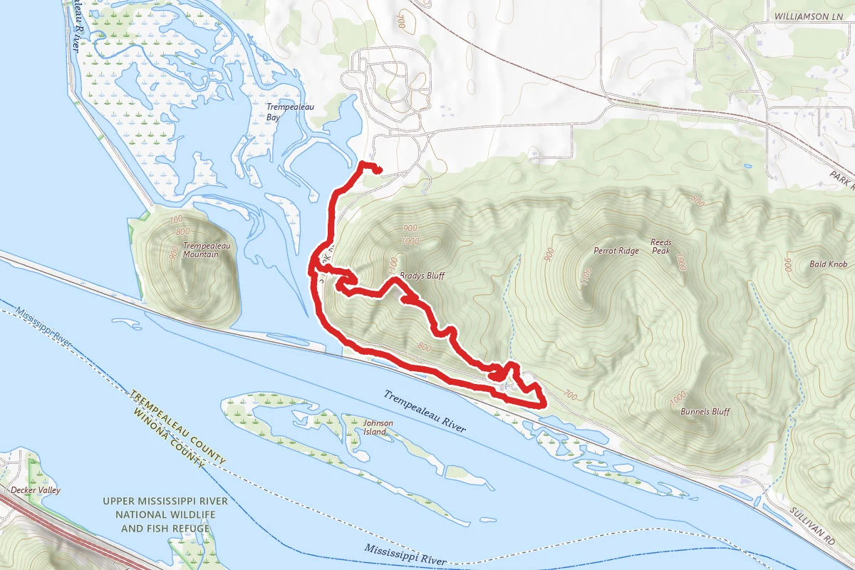 Brady's Bluff and Riverview Trail Loop