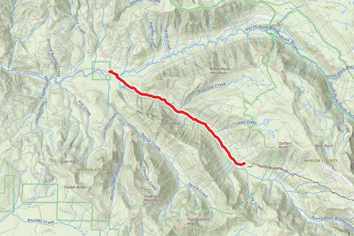 South Breitenbush Gorge Trail