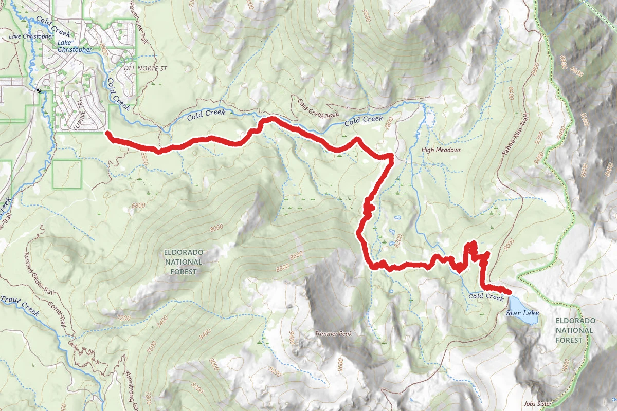 Star Lake Trail via High Meadows Trail