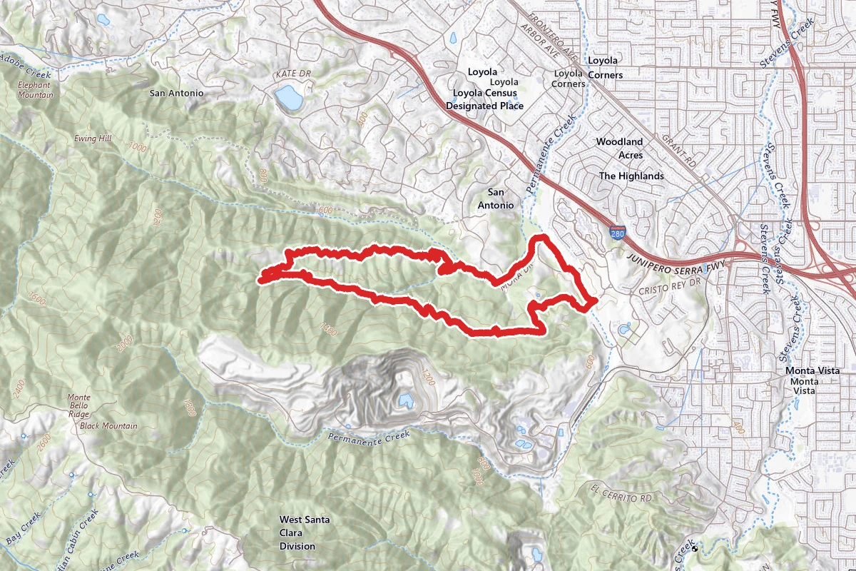Lower Meadow, High Meadow, Upper Wildcat and PG&E Trail Loop