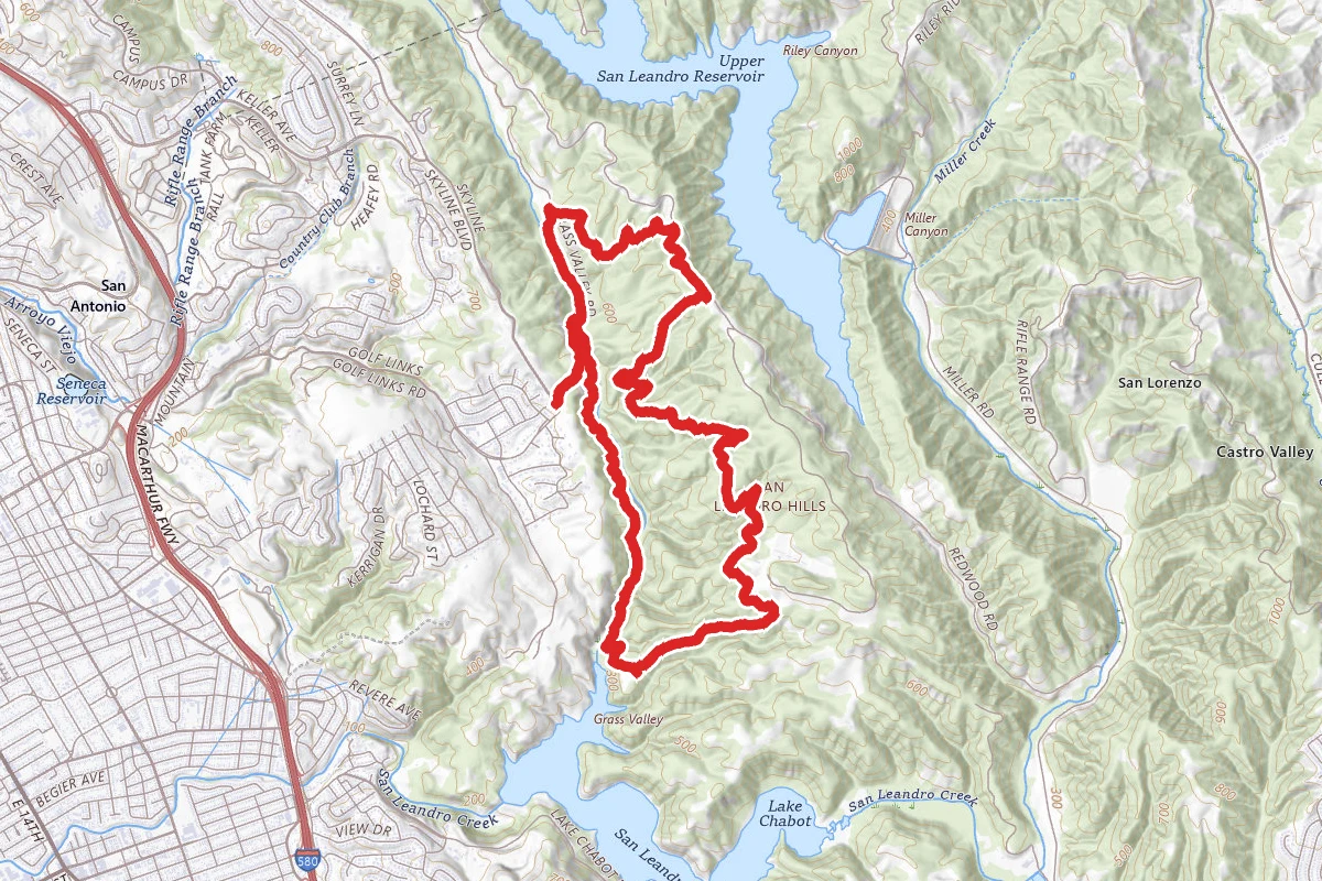 Skyline, Cascade, Two Rocks, Brandon, Redtail, Grass Valley Loop