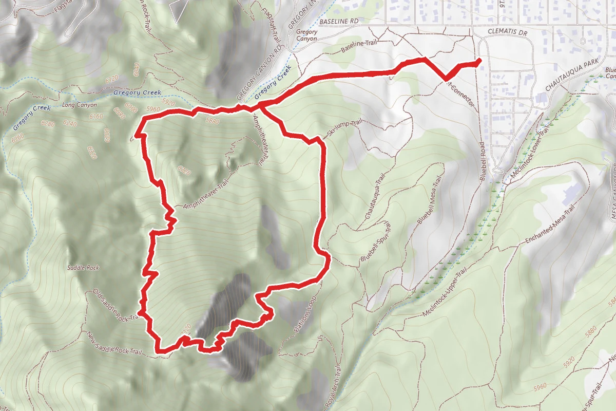 1st Flatiron and 2nd Flatiron via Saddle Rock and Bluebell-Baird Trail Loop