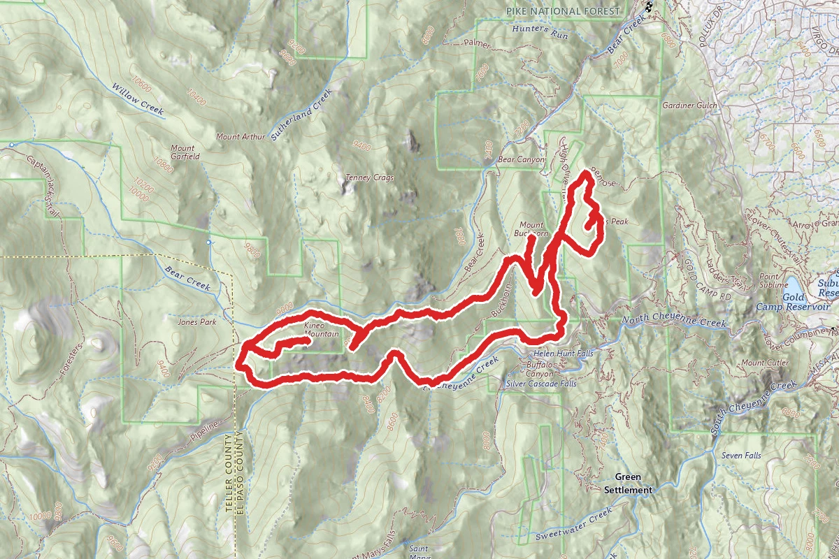 Three Peaks Loop via Gold Camp Road and Captain Jacks Trail