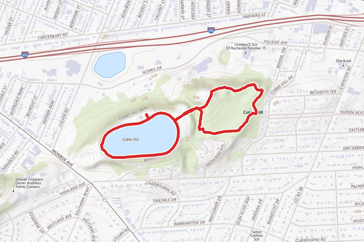 Washington Grove and Cobbs Hill Reservoir Loop