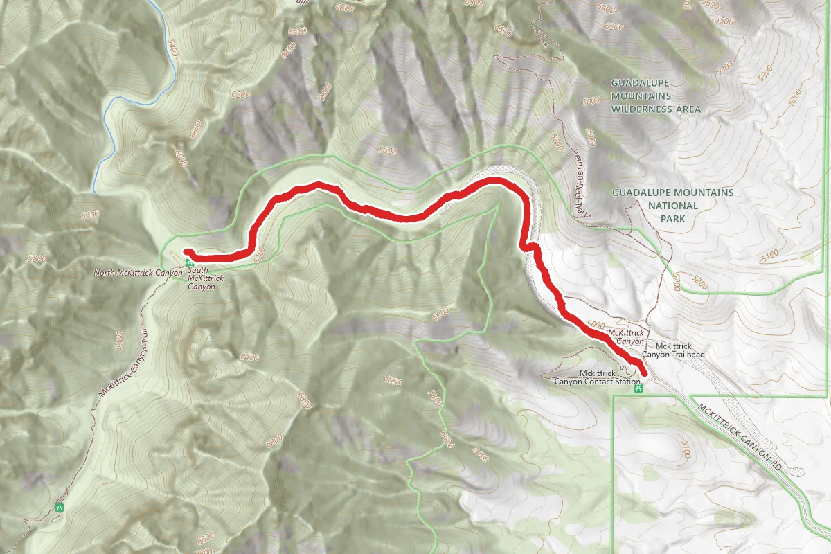 Pratt Lodge via McKittrick Canyon Trail
