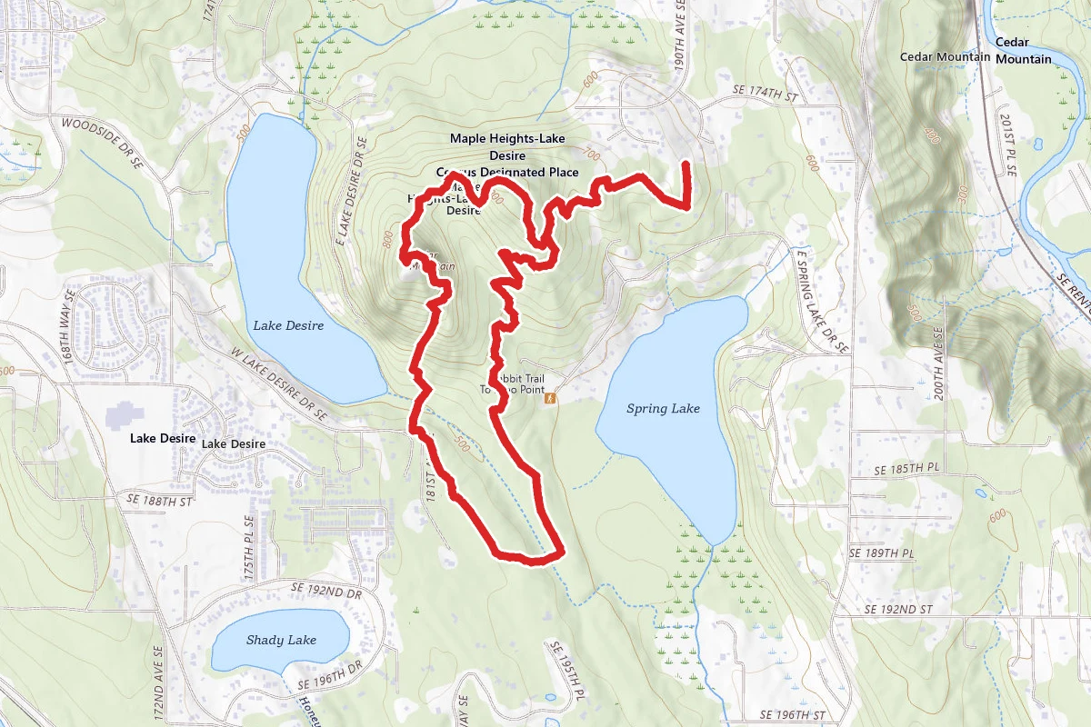 Rabbit Trail to Echo Point to Three Lakes Trail Loop