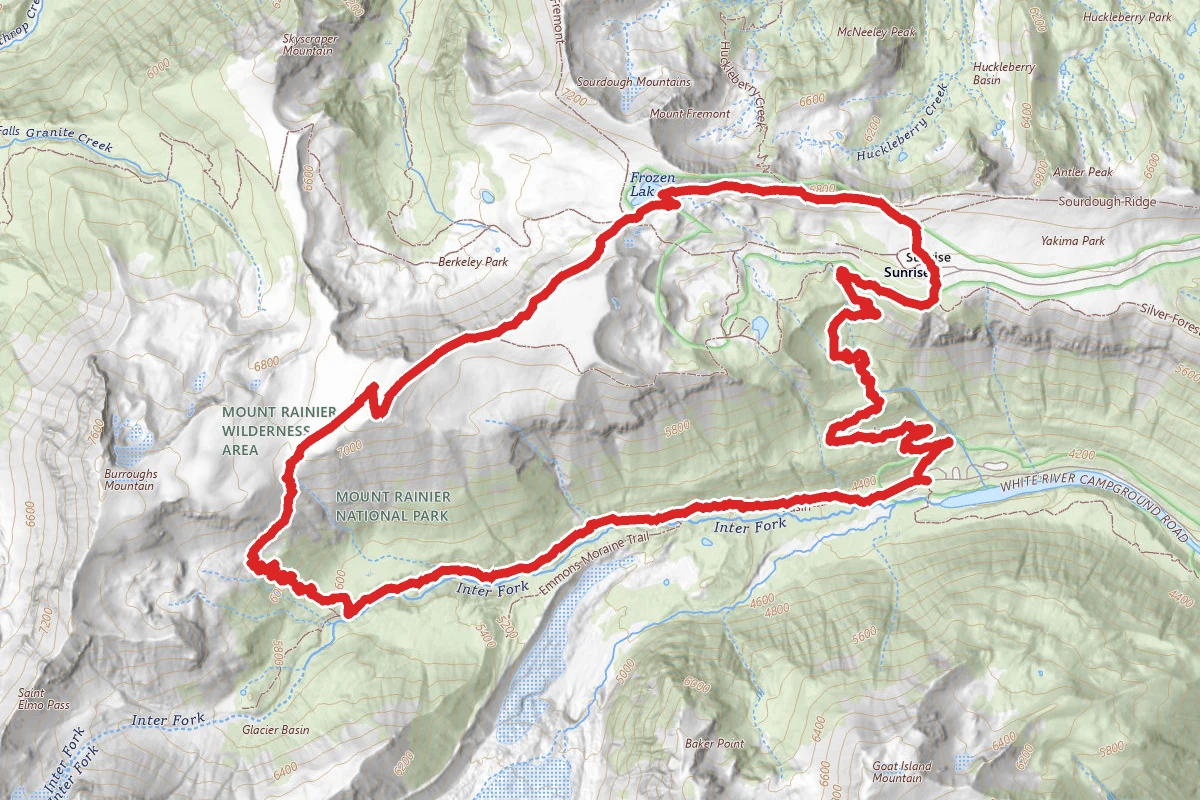 Burroughs Mountain Loop Via Glacier Basin