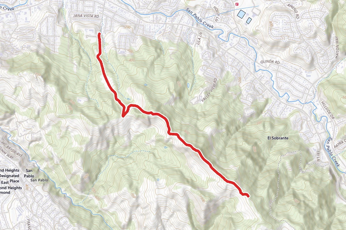 San Pablo Ridge Trail via Clark Boas Trail