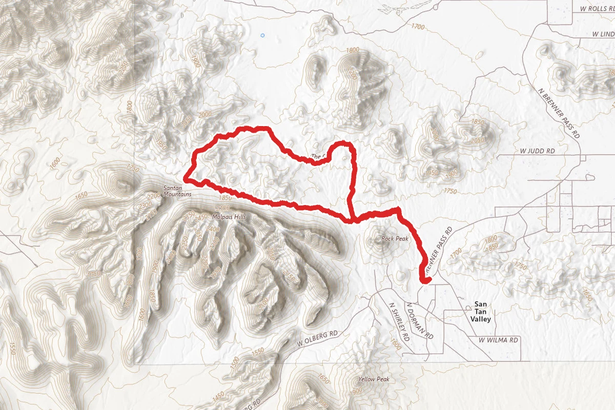 Rock Peak Wash Trail