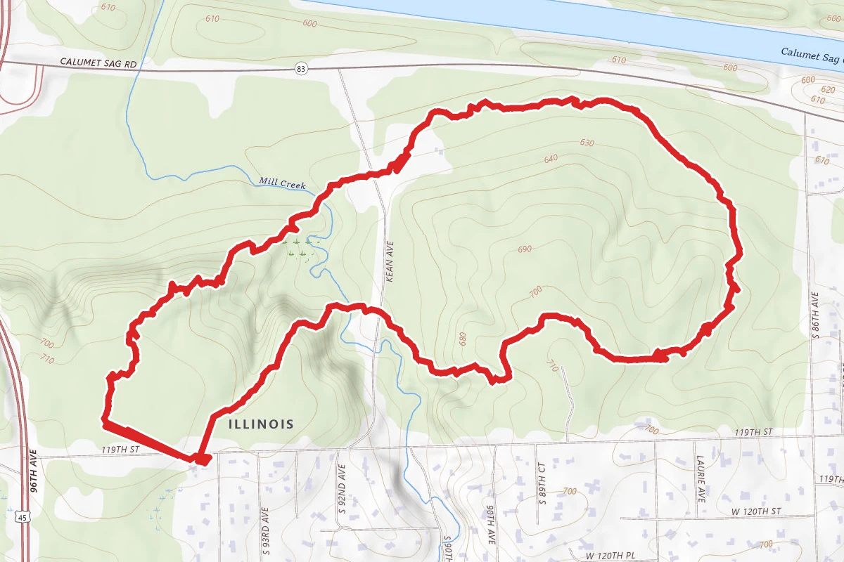 Sag Valley Loop From Palos Park Woods