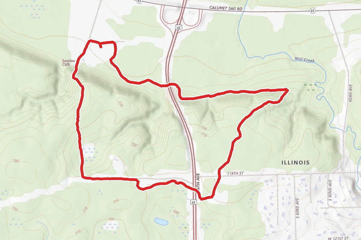 Sag Valley Short Loop from Swallow Cliffs Sledding Hill