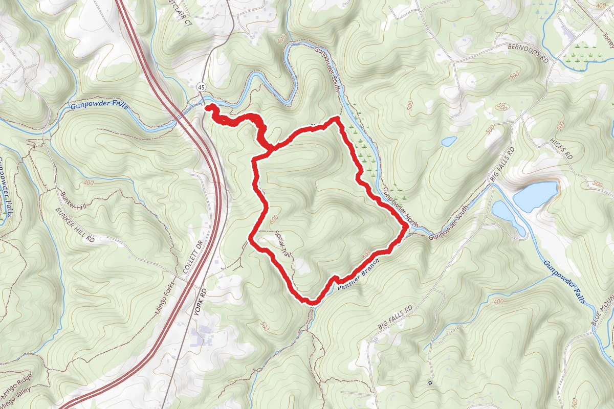 Panther Trail to Sandy Lane Trail