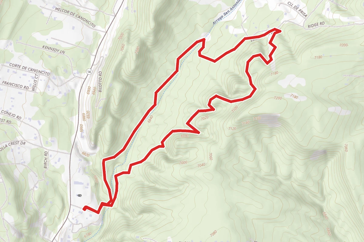 Arroyo San Antonio, Chaparral, Doe Run and Sandia Vista Loop